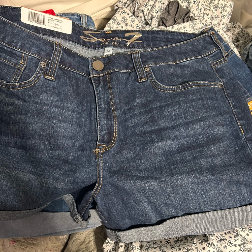 Seven7 jean shorts, 5” inseam with cuff